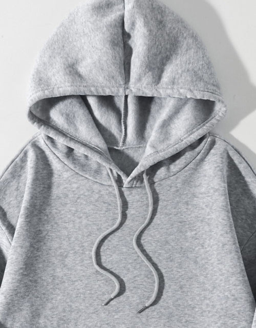 Load image into Gallery viewer, Drawstring Dropped Shoulder Hoodie
