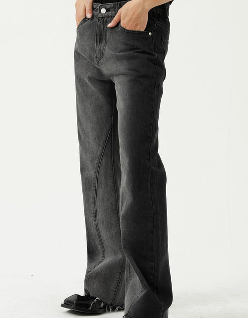 Load image into Gallery viewer, Frayed Hem Jeans with Pockets
