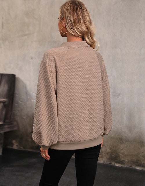 Load image into Gallery viewer, Perfee Collared Neck Buttoned Sweatshirt with Pocket
