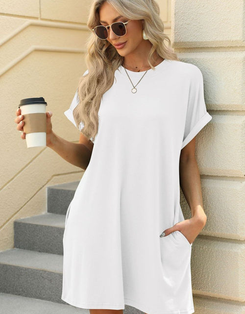Load image into Gallery viewer, Florira Short Sleeve Mini Dress with Pockets
