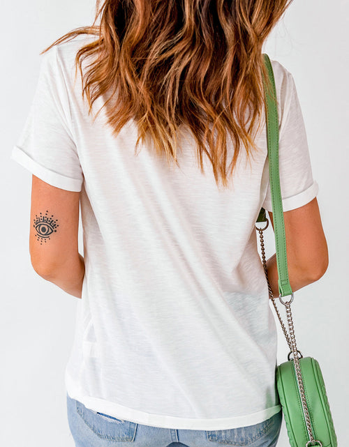 Load image into Gallery viewer, Star Round Neck Short Sleeve T-Shirt
