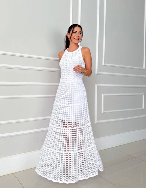 Load image into Gallery viewer, Hollowed-Out Sleeveless Maxi Dress
