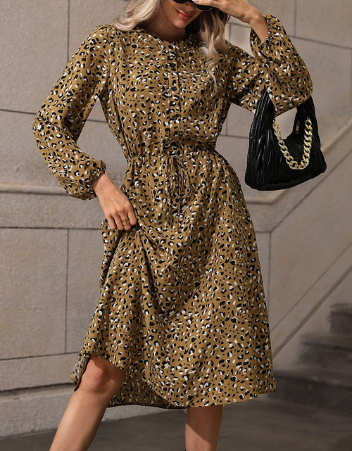Load image into Gallery viewer, Honey Printed Long Sleeve Midi Dress
