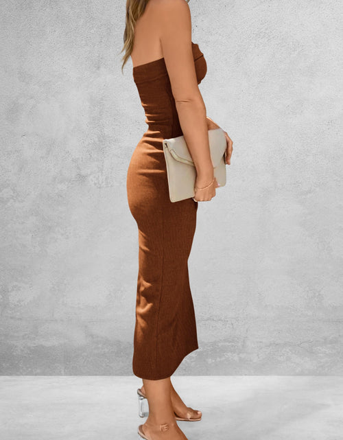 Load image into Gallery viewer, Slit Tube Midi Dress
