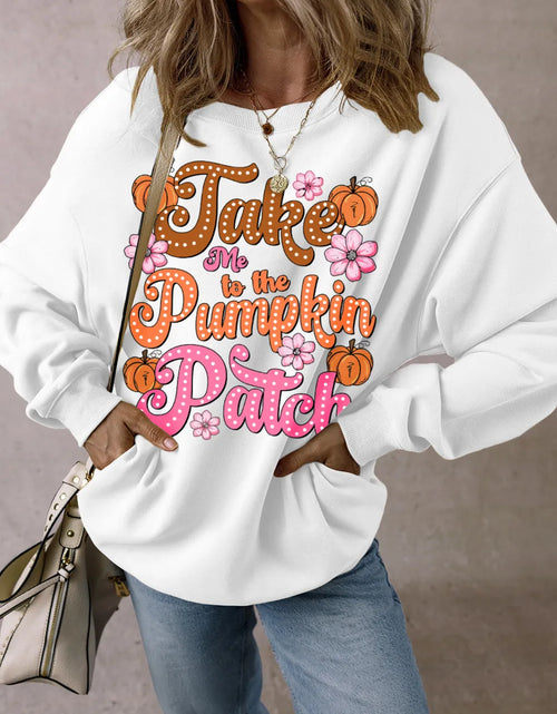 Load image into Gallery viewer, Letter Graphic Long Sleeve Sweatshirt
