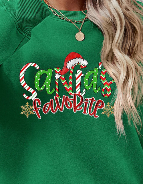 Load image into Gallery viewer, Letter Graphic Round Neck Long Sleeve Sweatshirt
