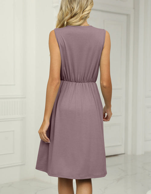 Load image into Gallery viewer, Pocketed V-Neck Wide Strap Dress
