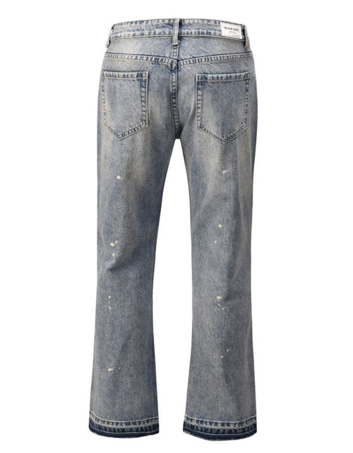 Load image into Gallery viewer, Men's Frayed Hem Bootcut Jeans
