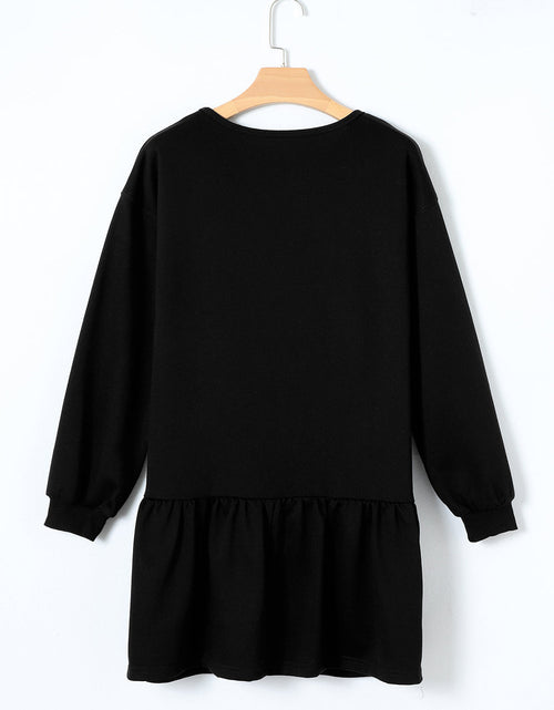 Load image into Gallery viewer, Round Neck Dropped Shoulder Mini Dress

