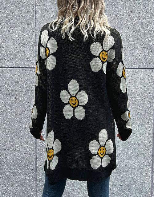 Load image into Gallery viewer, Perfee Floral Button Down Longline Cardigan
