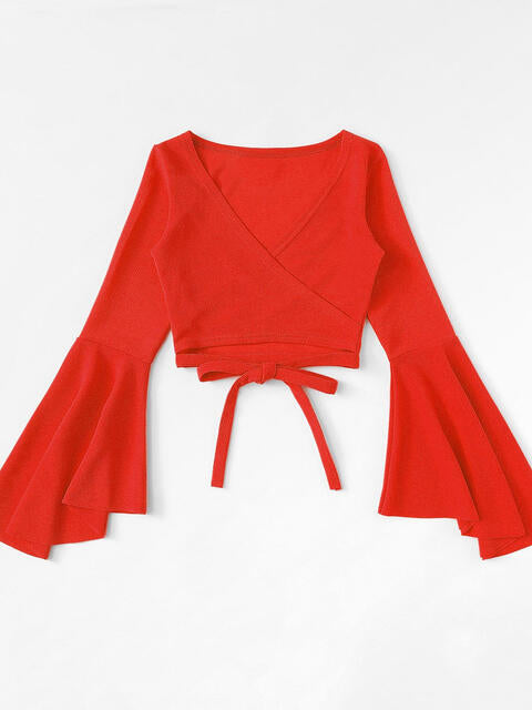 Load image into Gallery viewer, Tied Flare Sleeve Top
