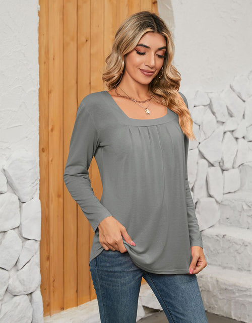 Load image into Gallery viewer, Square Neck Long Sleeve T-Shirt
