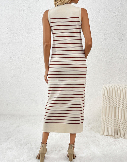 Load image into Gallery viewer, Round Neck Sleeve Midi Knit Dress
