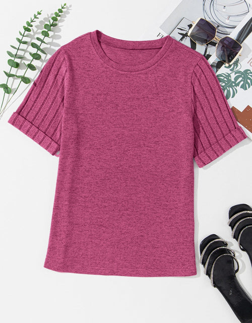 Load image into Gallery viewer, Round Neck Short Sleeve T-Shirt
