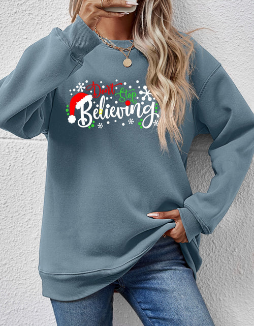 Load image into Gallery viewer, Letter Graphic Long Sleeve Sweatshirt
