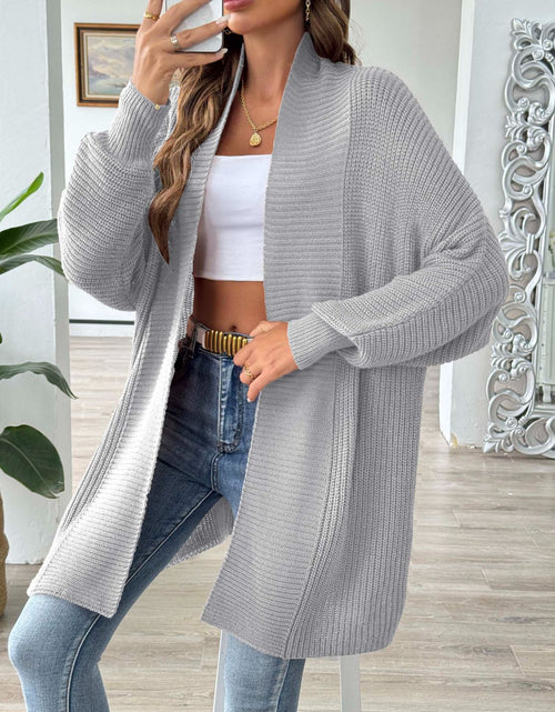 Load image into Gallery viewer, Open Front Long Sleeve Cardigan
