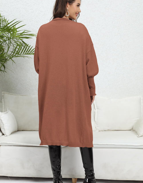 Load image into Gallery viewer, Open Front Dropped Shoulder Cardigan
