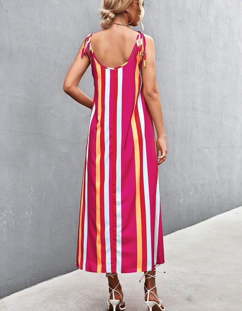 Load image into Gallery viewer, Striped Scoop Neck Cami Dress
