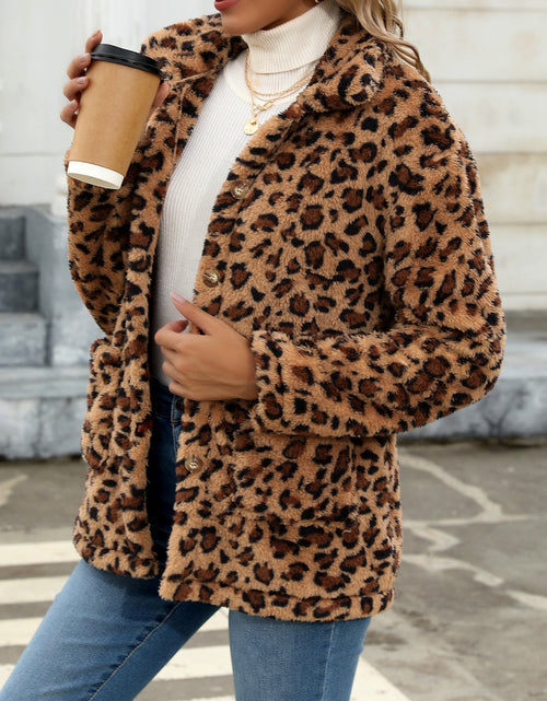 Load image into Gallery viewer, Button Up Drop Shoulder Fuzzy Jacket

