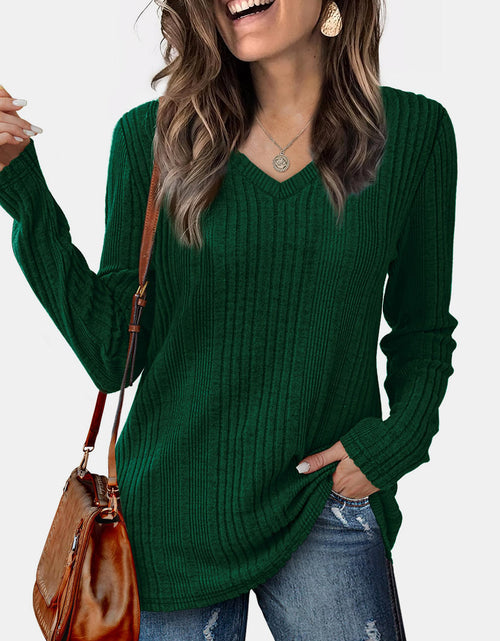 Load image into Gallery viewer, V-Neck Long Sleeve T-Shirt
