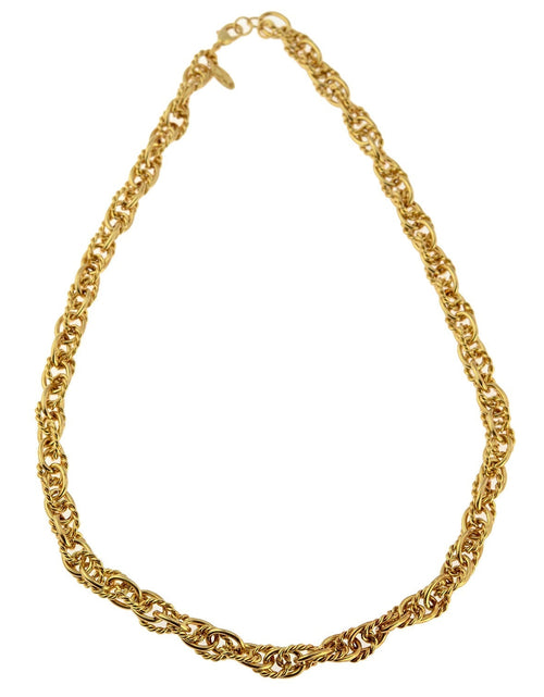 Load image into Gallery viewer, Vintage Oscar De La Renta 24 Inch Gold Tone Link Chain Necklace Size: G by PVD Vintage Jewelry

