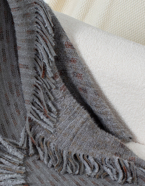 Load image into Gallery viewer, Fringe Open Front Half Sleeve Poncho
