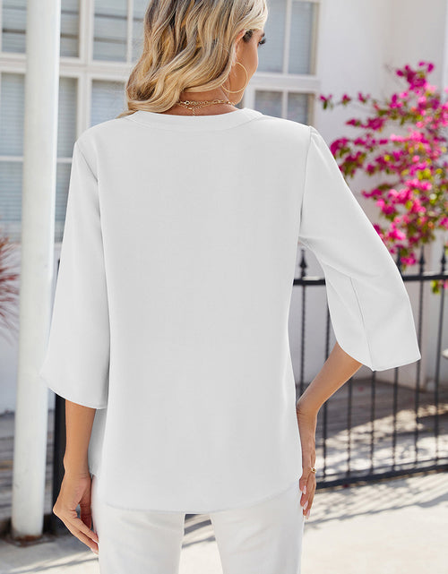 Load image into Gallery viewer, Notched Half Button T-Shirt
