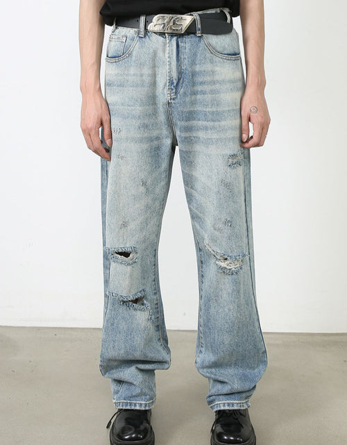 Load image into Gallery viewer, Men's Distressed Jeans with Pockets
