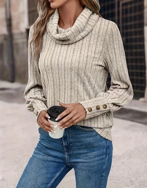 Load image into Gallery viewer, Turtleneck Long Sleeve T-Shirt
