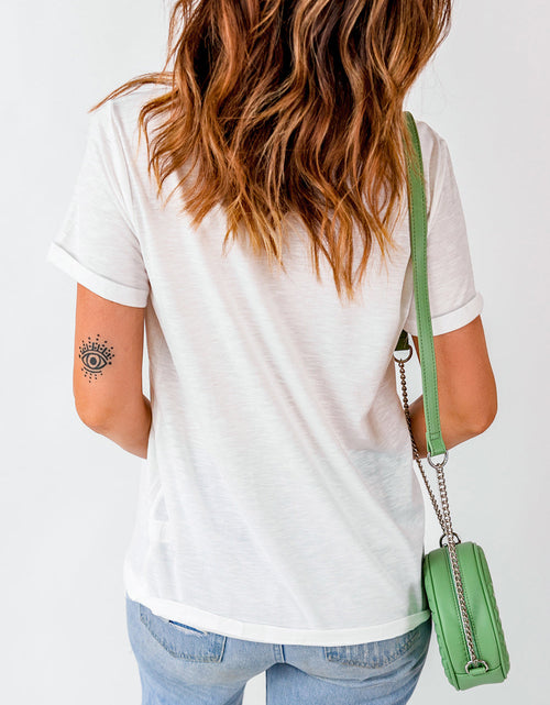 Load image into Gallery viewer, Graphic Round Neck Short Sleeve T-Shirt

