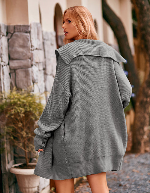 Load image into Gallery viewer, Dropped Shoulder Long Sleeve Cardigan
