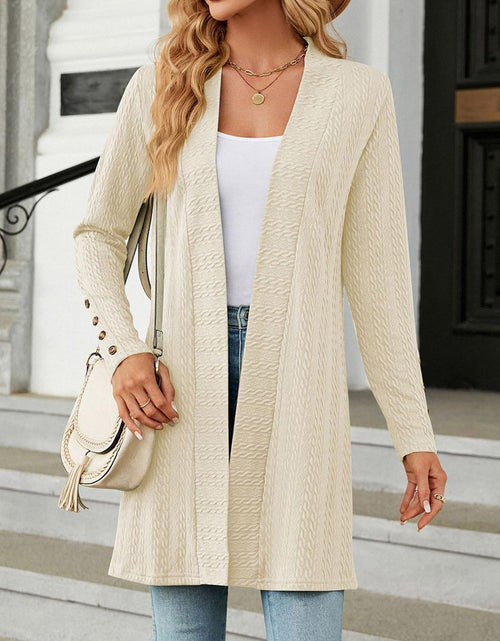 Load image into Gallery viewer, Open Front Long Sleeve Cardigan
