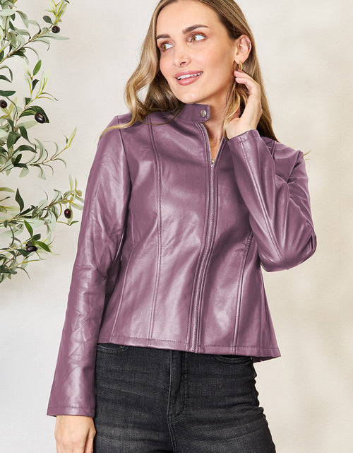 Load image into Gallery viewer, Mock Neck Zip Up Jacket
