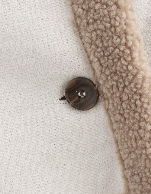 Load image into Gallery viewer, Fuzzy Collared Neck Long Sleeve Jacket
