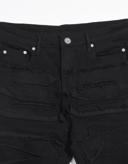 Load image into Gallery viewer, Men's Washed Distressed Panelled Jeans
