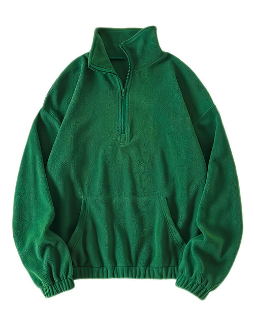 Load image into Gallery viewer, Half Zip Long Sleeve Sweatshirt
