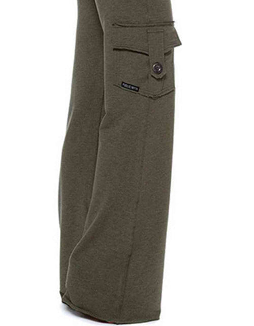 Load image into Gallery viewer, Mid Waist Pants with Pockets
