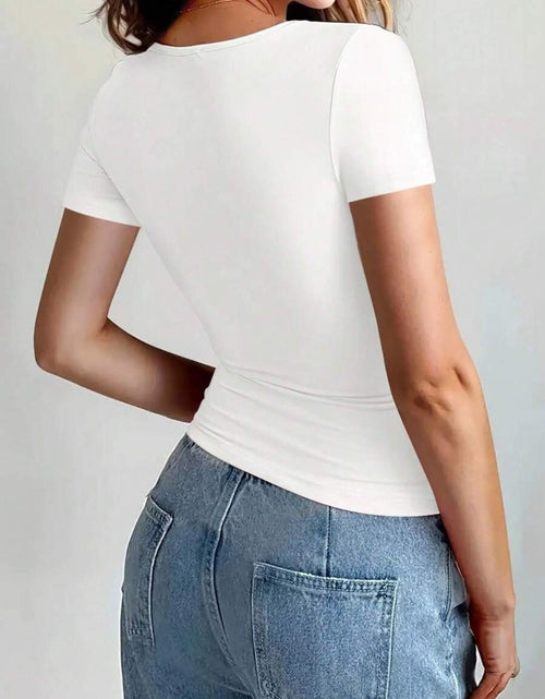 Load image into Gallery viewer, Round Neck Short Sleeve T-Shirt

