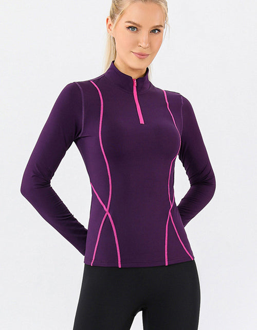 Load image into Gallery viewer, Mock Neck Quarter Zip Active T-Shirt
