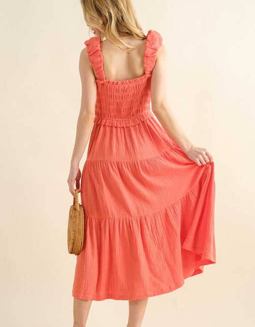 Load image into Gallery viewer, And The Why Smocked Ruffled Tiered Dress
