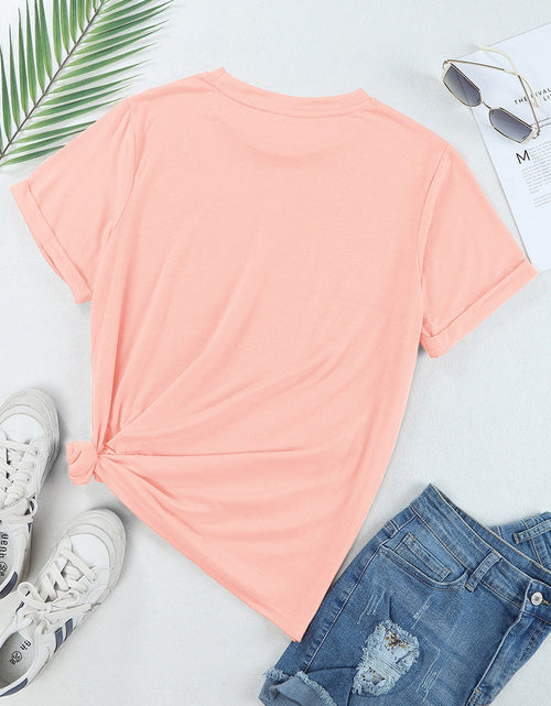 Load image into Gallery viewer, Sequin Bunny Round Neck Short Sleeve T-Shirt
