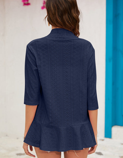 Load image into Gallery viewer, Eyelet Open Front Cardigan
