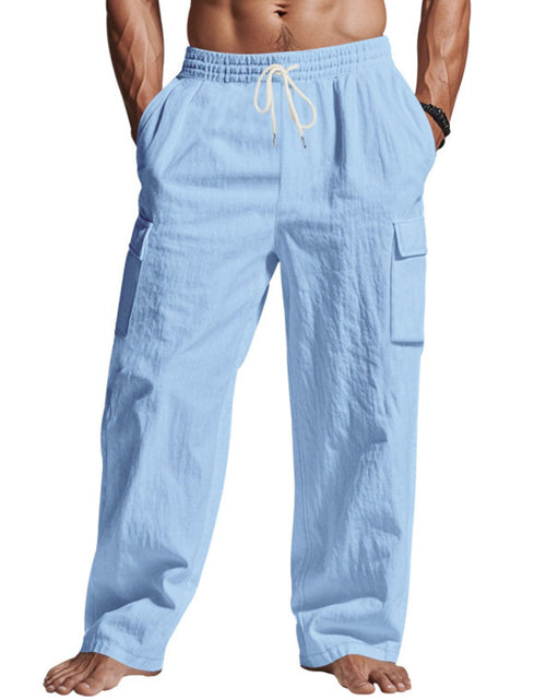 Load image into Gallery viewer, Men's Full Size Drawstring Pants with Pockets Plus Size
