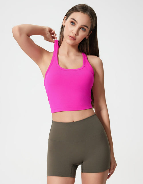 Load image into Gallery viewer, Millennia Scoop Neck Active Tank with Detachable Chest Pads
