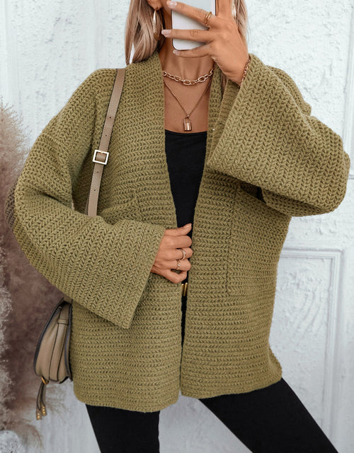 Load image into Gallery viewer, Open Front Long Sleeve Cardigan
