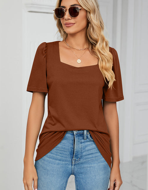 Load image into Gallery viewer, Square Neck Short Sleeve T-Shirt

