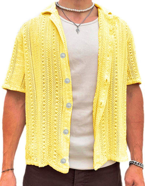 Load image into Gallery viewer, Men's Full Size Button Down Short Sleeve Shirt Plus Size
