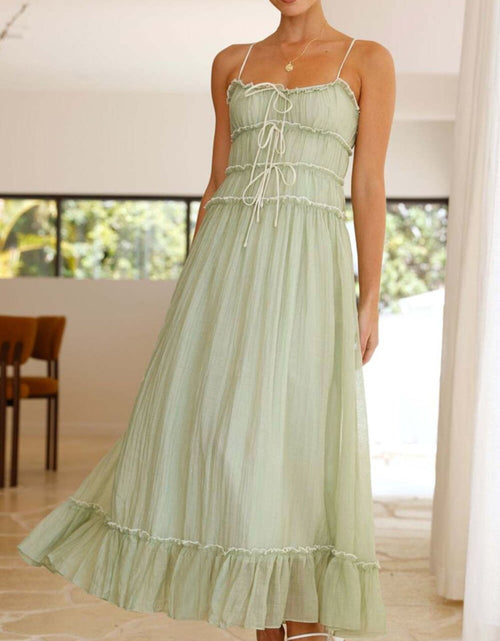Load image into Gallery viewer, Devine Frill Ruffled Hem Midi Cami Dress
