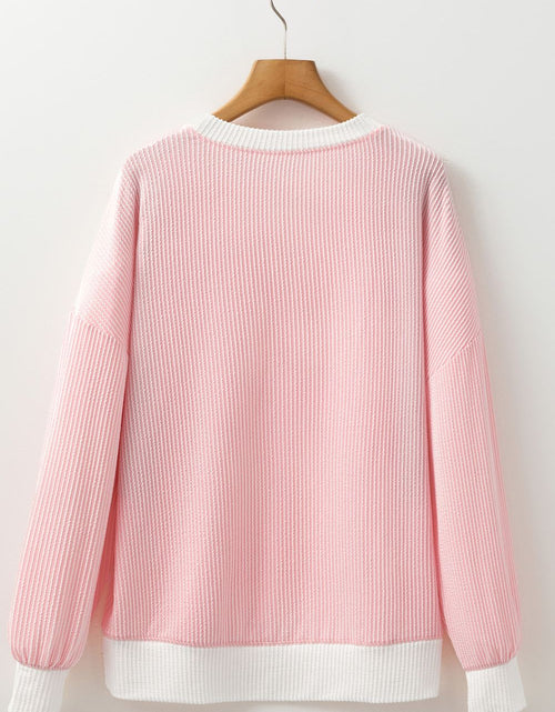 Load image into Gallery viewer, Valentine’s Day Sequin Heart Long Sleeve Sweatshirt
