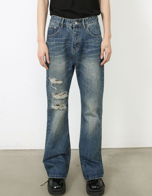 Load image into Gallery viewer, Men's Distressed Jeans with Pockets
